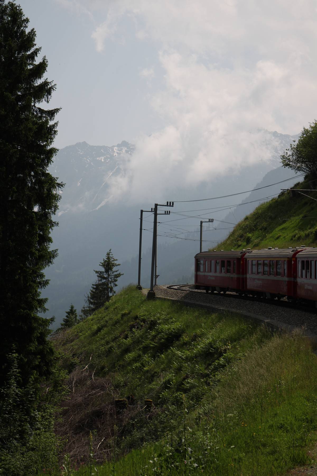 The train on the way down