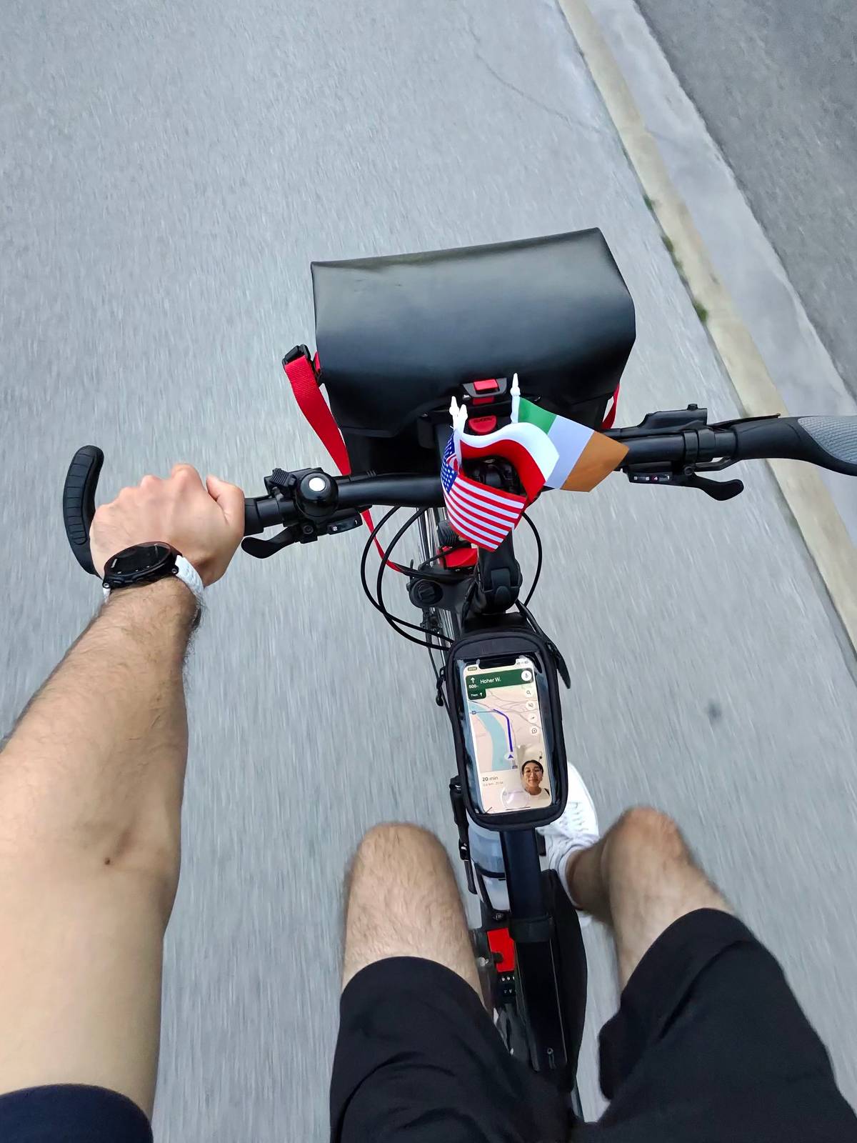 I take a Facetime call while on the bike